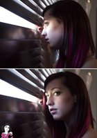 Неформалка с розовыми волосами раздевается у жалюзи 6 фото Неформалка с розовыми волосами раздевается у жалюзи 6 фото